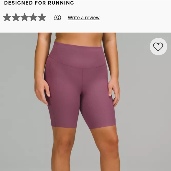 Lululemon Base Pace HR 8" Running Shorts Ribbed Womens Sz6  Vintange Plum Nwot - Picture 1 of 6